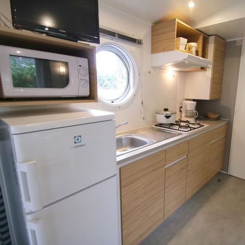 Mobilhome 4 personnes - Confort 2 chambres Loggia - Terrasse semi couverte