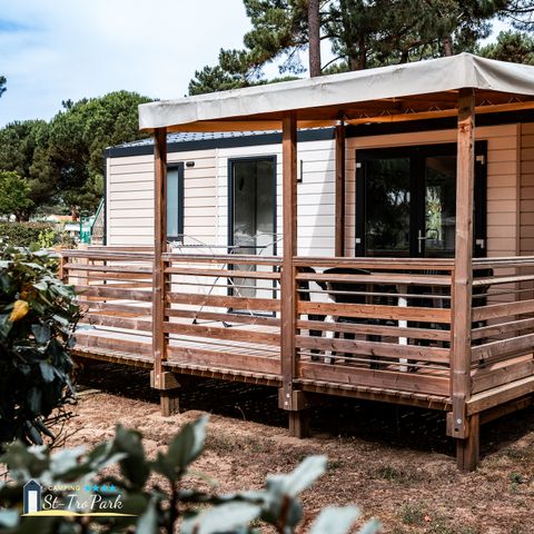 BUNGALOW 4 personnes - Mobil-home Premium 31m² (2 chambres) + Lave Vaisselle + terrasse semi-couverte 15m²