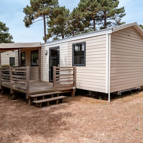 BUNGALOW 4 personnes - Mobil-home Premium 32m² (2 chambres - 2 sdb) + Lave Vaisselle + terrasse semi-couverte 15m²
