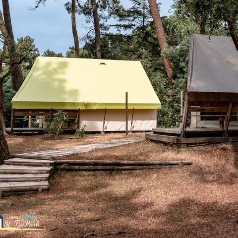 LODGE 4 personnes - Tente Écolodge Confort 17m² (2 chambres) - sans sanitaires