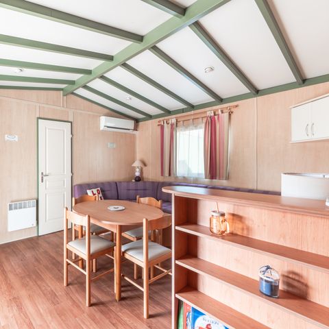 CHALET 6 personnes - Chalet Premium 46m² (3 chambres) + Climatisation + Lave-vaisselle + Terrasse couverte