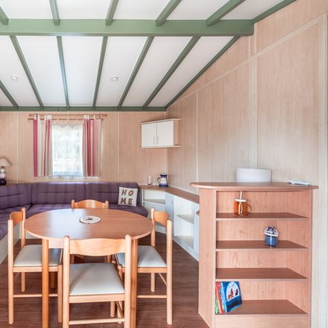 CHALET 6 personnes - Chalet Premium 46m² (3 chambres) + Climatisation + Lave-vaisselle + Terrasse couverte