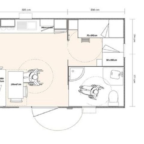 BUNGALOW 4 personnes - PMR