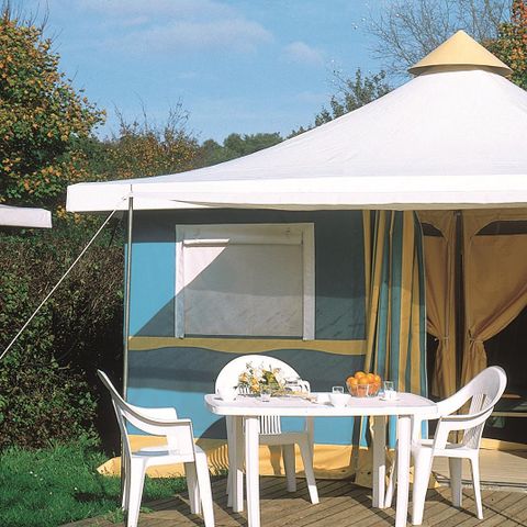 Bungalow toilé 5 personnes - Bungalow Toilé Confort 25 m² 2 chambres + terrasse 15m² 5 pers