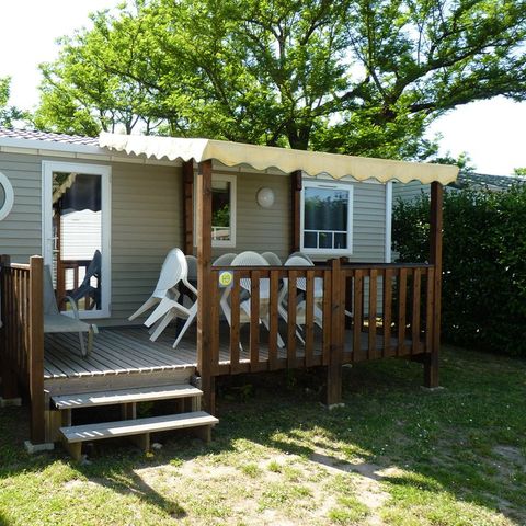 BUNGALOW 7 personnes - Mobil home Standard 32 m² 3 chambres + terrasse 12m² semi-couverte (9m²) 6/7 pers