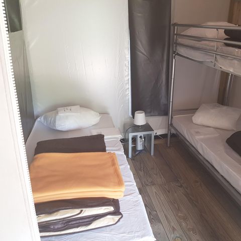 TENTE TOILE ET BOIS 5 personnes - Lodge Confort 25m² 2 chambres + terrasse 12m² 4/5 pers