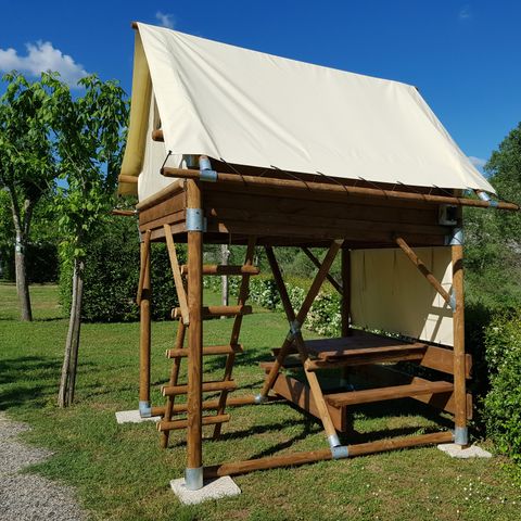 TENTE TOILE ET BOIS 2 personnes - Tente Bivouac Confort 6m² 1 chambre 1/2 pers