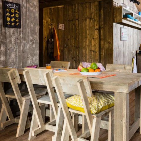 Tente en toile et en bois 6 personnes - Spotty Lodge