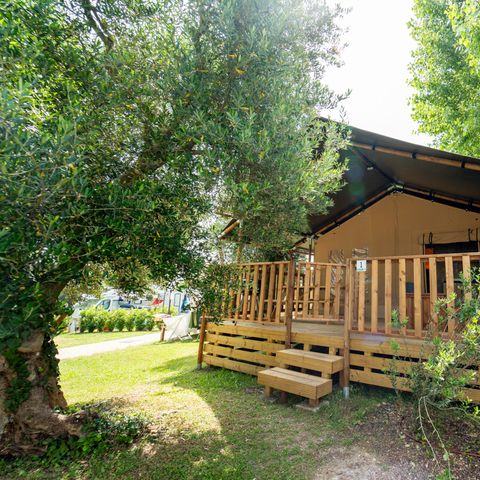 Tente en toile et en bois 5 personnes - Safari Lodge all season