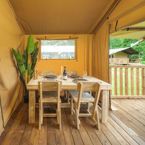 Tente en toile et en bois 5 personnes - Glamptent Basic