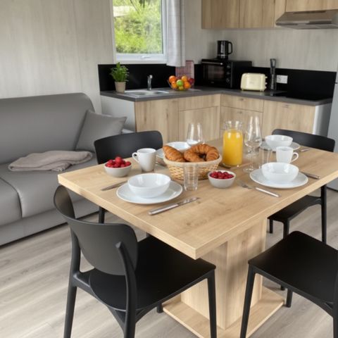 Mobilhome 4 personnes - MOBIWOOD 36 avec son JACUZZI PRIVATIF - 2 Chambres