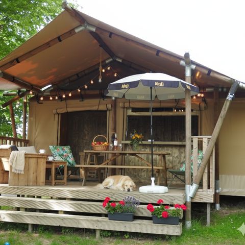 TENTE TOILE ET BOIS 5 personnes - LUXURY SAFARI LODGE