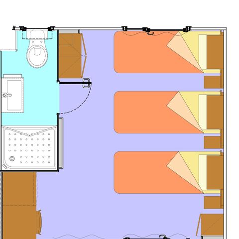 Mobilhome 3 personnes - GREEN ROOM