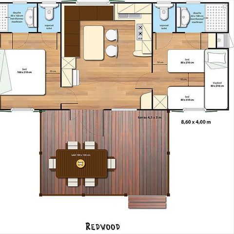 Mobilhome 5 personnes - SunLodge Redwood