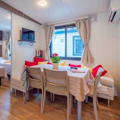 BUNGALOW 6 personnes - Mobil-home | Premium | 3 Ch. | 6 Pers. | Terrasse surélevée | Clim. | TV