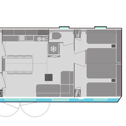 BUNGALOW 6 personnes - Loisir+ 6 personnes 3 chambres 32m²