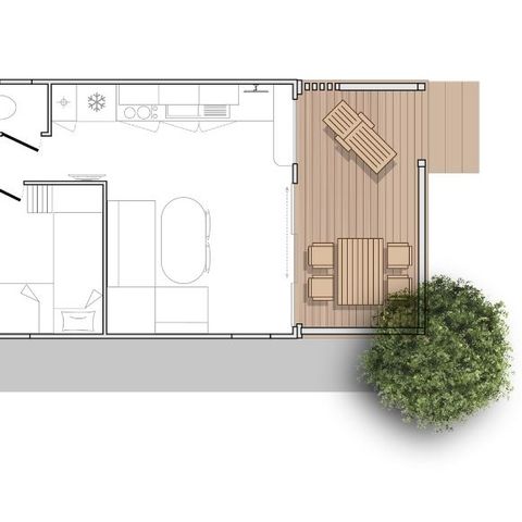 BUNGALOW 4 personnes - Mahana 4 personnes 2 chambres 28m²