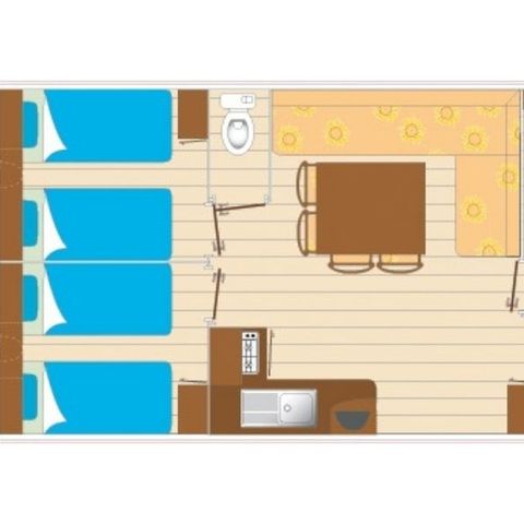 BUNGALOW 8 personnes - Loisir+ 8 personnes 3 chambres 30m²