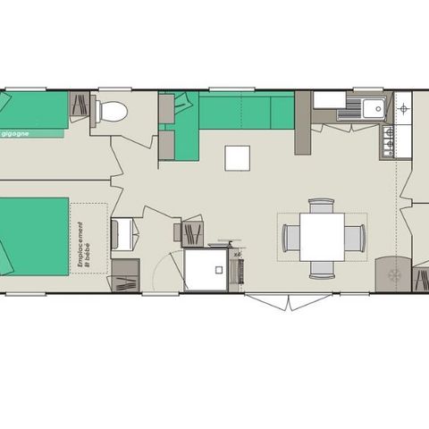 BUNGALOW 8 personnes - Confort+ 8 personnes 4 chambres 37m²