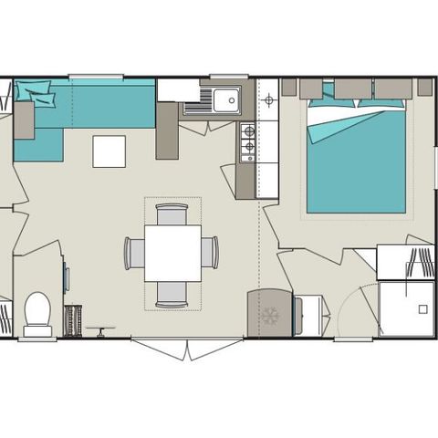BUNGALOW 8 personnes - Confort+ 8 personnes 3 chambres 35m²