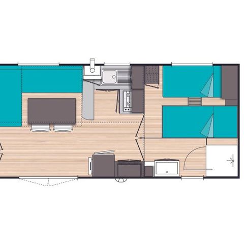 BUNGALOW 6 personnes - Evasion+ 6 personnes 2 chambres 23m²