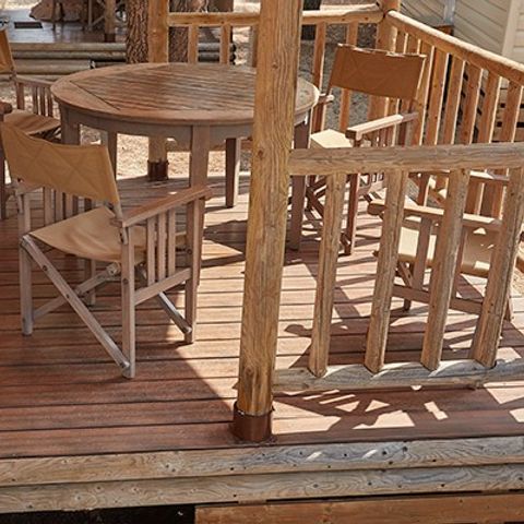 TENTE TOILE ET BOIS 5 personnes - Tente Safari | 2 Ch. | 4/5 Pers. | 1 SDB | Clim.