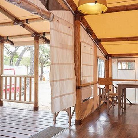 TENTE TOILE ET BOIS 5 personnes - Tente Safari | 2 Ch. | 4/5 Pers. | Clim.