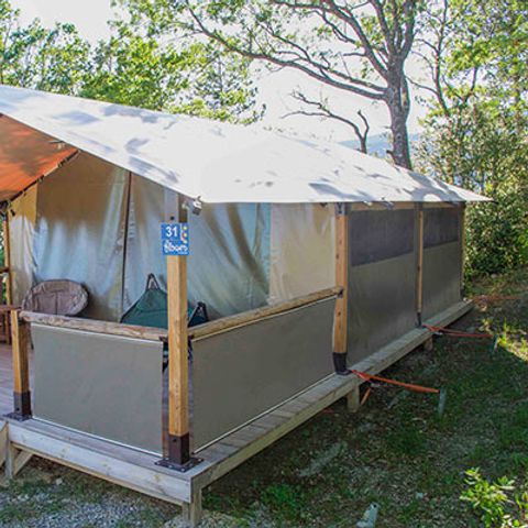 TENTE TOILE ET BOIS 5 personnes - FREEFLOWER (Sans sanitaires)