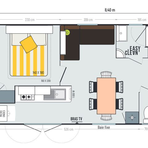 BUNGALOW 6 personnes - Riviera 3Ch 6P