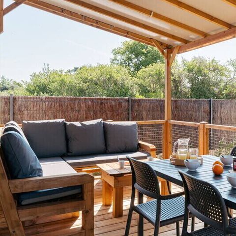 BUNGALOW 6 personnes - Mobil-home | Premium | 3 Ch. | 6 Pers. | Terrasse Lounge | Clim. | TV