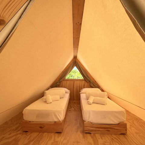 TENTE TOILE ET BOIS 4 personnes - Glamping Kentia