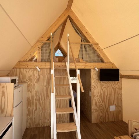TENTE TOILE ET BOIS 4 personnes - Glamping Kentia
