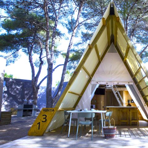 TENTE TOILE ET BOIS 4 personnes - LODGE KENTIA