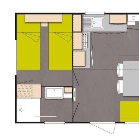 BUNGALOW 4 personnes - PRESTIGE 2ch 4pers - 27m2