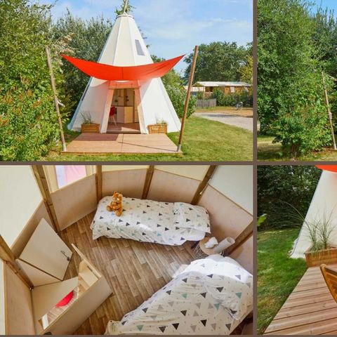Hébergement 5 personnes - TIPI - HOME - 3 chambres - Sans sanitaire - 34m2