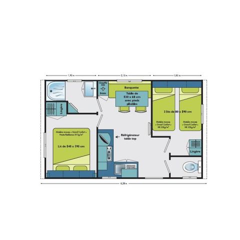BUNGALOW 4 personnes - FAMILY CLASSIC