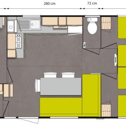BUNGALOW 6 personnes - Espace Classic - Climatisation - TV 30m2