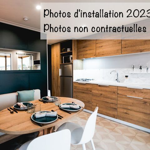 BUNGALOW 4 personnes - Family Premium BDL 28m² - Clim + TV + Terrasse Couverte