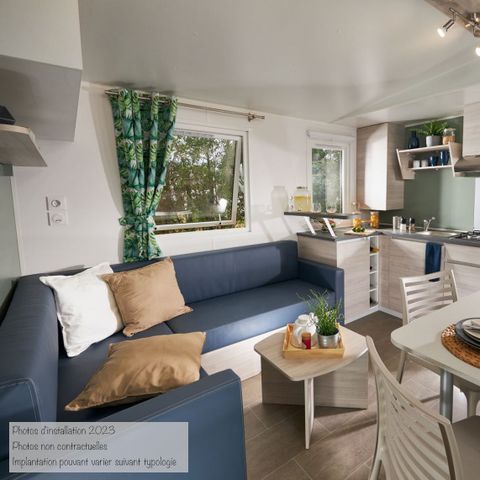 BUNGALOW 6 personnes - Espace Premium 32/33m² + Clim + TV + Terrasse Couverte