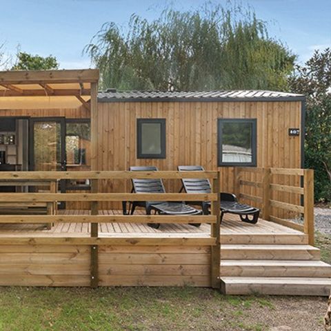 BUNGALOW 6 personnes - Premium | 3 Ch. | 6 Pers. | Terrasse surélevée | Clim. | TV
