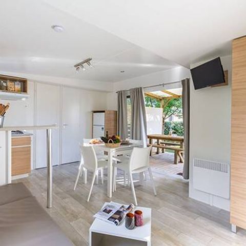 BUNGALOW 8 personnes - Mobil-home | Ultimate | 4 Ch. | 8 Pers. | Terrasse surélevée | Clim. | TV