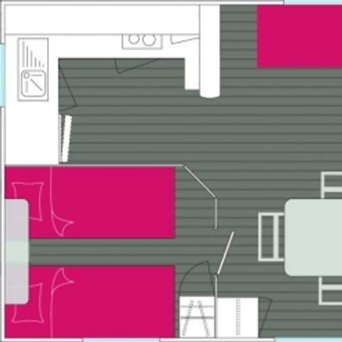 BUNGALOW 4 personnes - LODGE - 2 chambres