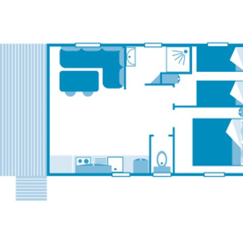 Mobilhome 4 personnes - Cottage 4p 2hab ***