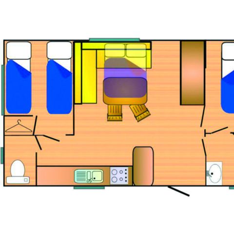 BUNGALOW 6 personnes - Grand 750-2 A/C CD