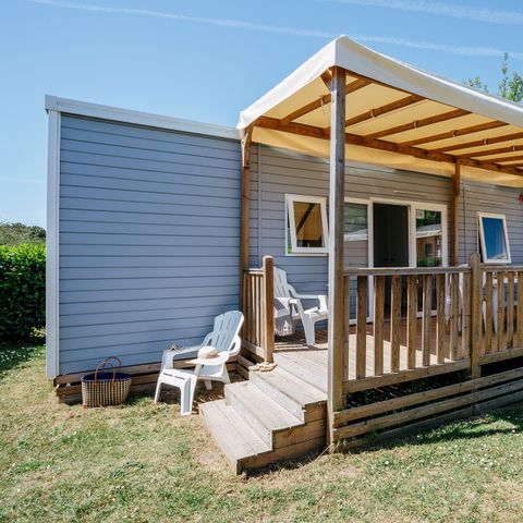 BUNGALOW 6 personnes - Mobil-home | Comfort | 3 Ch. | 6 Pers. | Terrasse surélevée | 1 SDB | Clim.