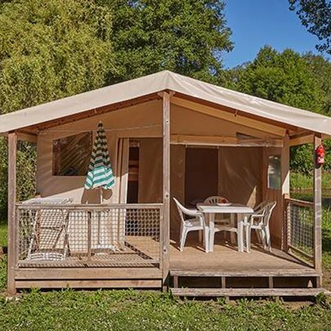 TENTE TOILE ET BOIS 4 personnes - Tente Super Lodge | Comfort | 2 Ch. | 4 Pers. | Sans SDB