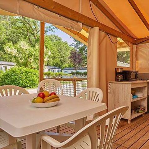 TENTE TOILE ET BOIS 4 personnes - Tente Super Lodge | Comfort | 2 Ch. | 4 Pers. | Sans SDB
