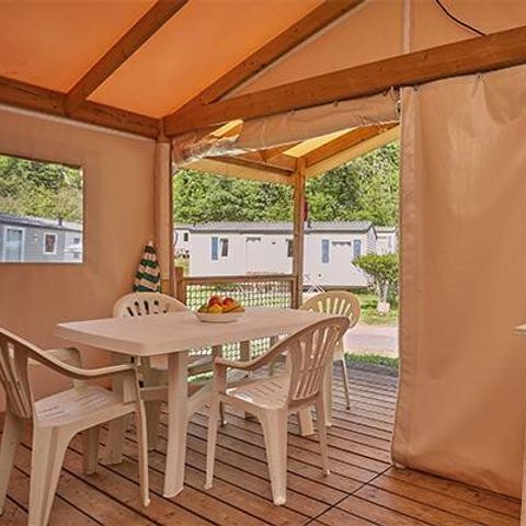 Tente en toile et en bois 4 personnes - Tente Super Lodge | Comfort | 2 Ch. | 4 Pers. | Sans SDB