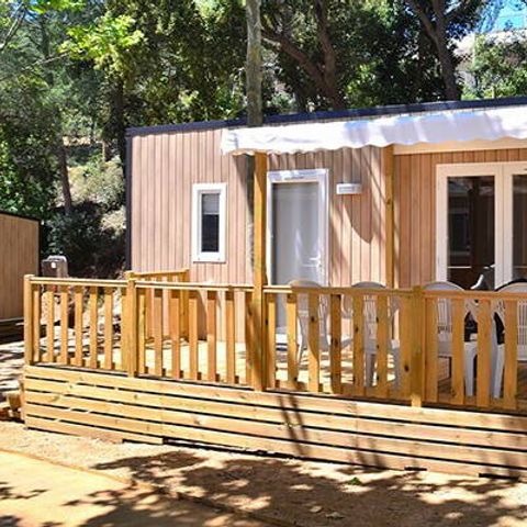 BUNGALOW 6 personnes - Comfort | 2 Ch. | 4/6 Pers. | Terrasse surélevée | Clim.