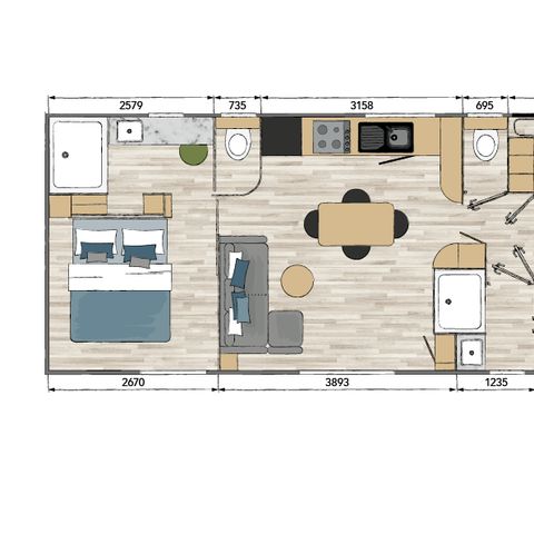 BUNGALOW 6 personnes - TULUM, LUXE - 3 Chambres - SAMEDI